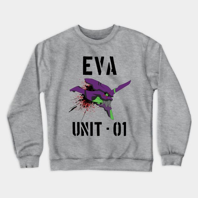 Evangelion Unit 01 Crewneck Sweatshirt by AzMcAarow